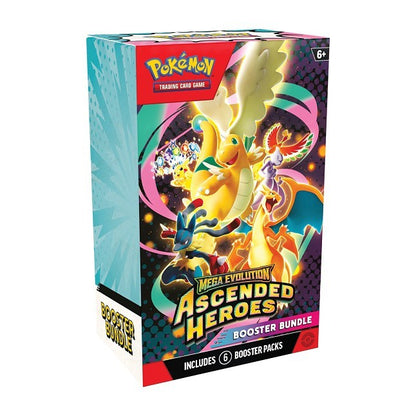 Pre Order: Pokémon TCG: Mega Evolution-Ascended Heroes Booster Bundle (6 Packs)