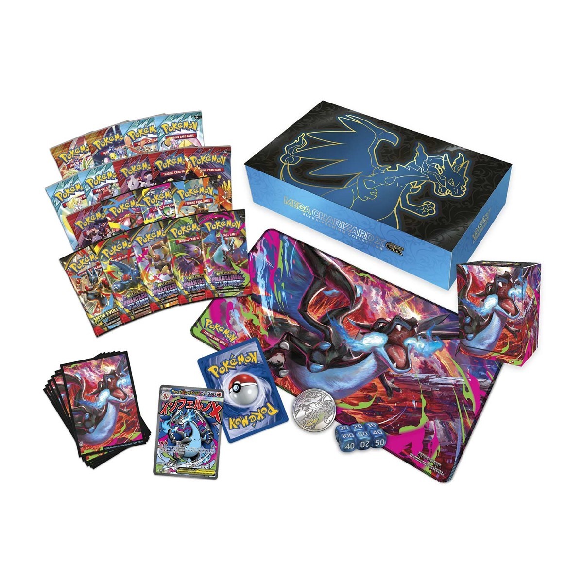 【訳あり】ポケモン Mega Charizard X EX セット Pokémon TCG: Mega Charizard X ex Ultra-Premium Collection – The