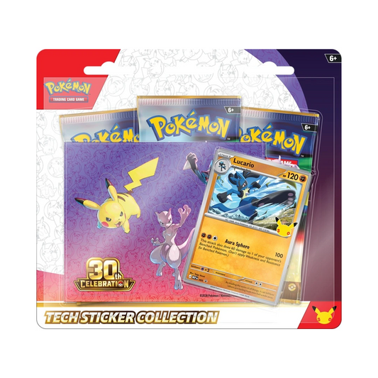 Pokémon TCG: 30th Anniversary Celebration Tech Sticker Collection Lucario (Presale)